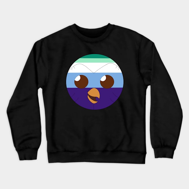 Owl Gay Male Pride Crewneck Sweatshirt by garciajey